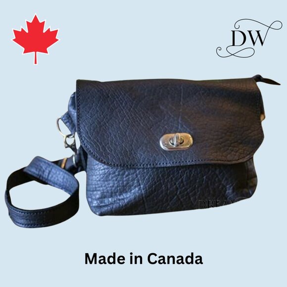 Black Leather Waist Bag | Crossbody Bag - Picture 1 of 10